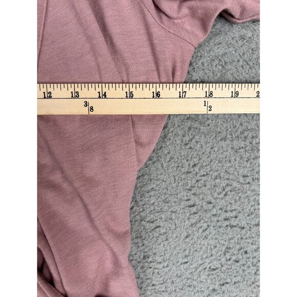 J. Jill Women's Shirt Pink Long Sleeve Low Cut True Wrap Top Deep V Neck Small - Picture 7 of 10